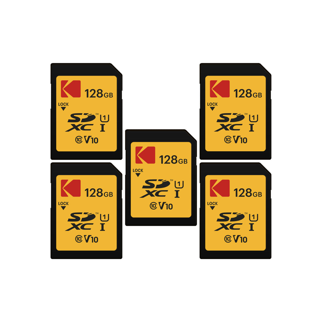 128 GB SDXC Memory Card, UHS-I, Class 10, U1, V10, yellow/black card - image 3