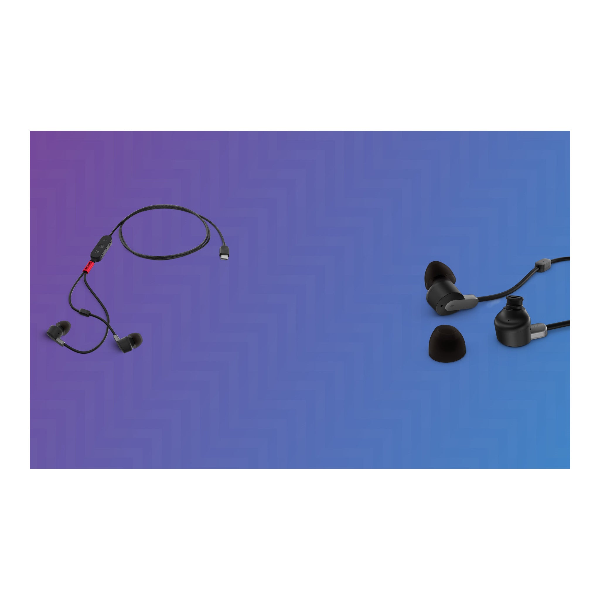 Lenovo 300 USB-C wired in-ear headphones - image 1