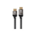 Braided HDMI male-to-male cable, black and white - image 1