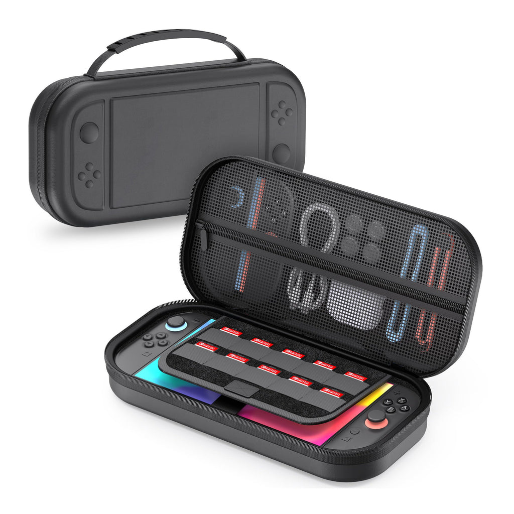 Nintendo Switch 2 Carrying CaseGray hard-shell zippered carrying case with Nintendo Switch 2 logo. Designed to protect the console and accessories during travel and storage. - image 2