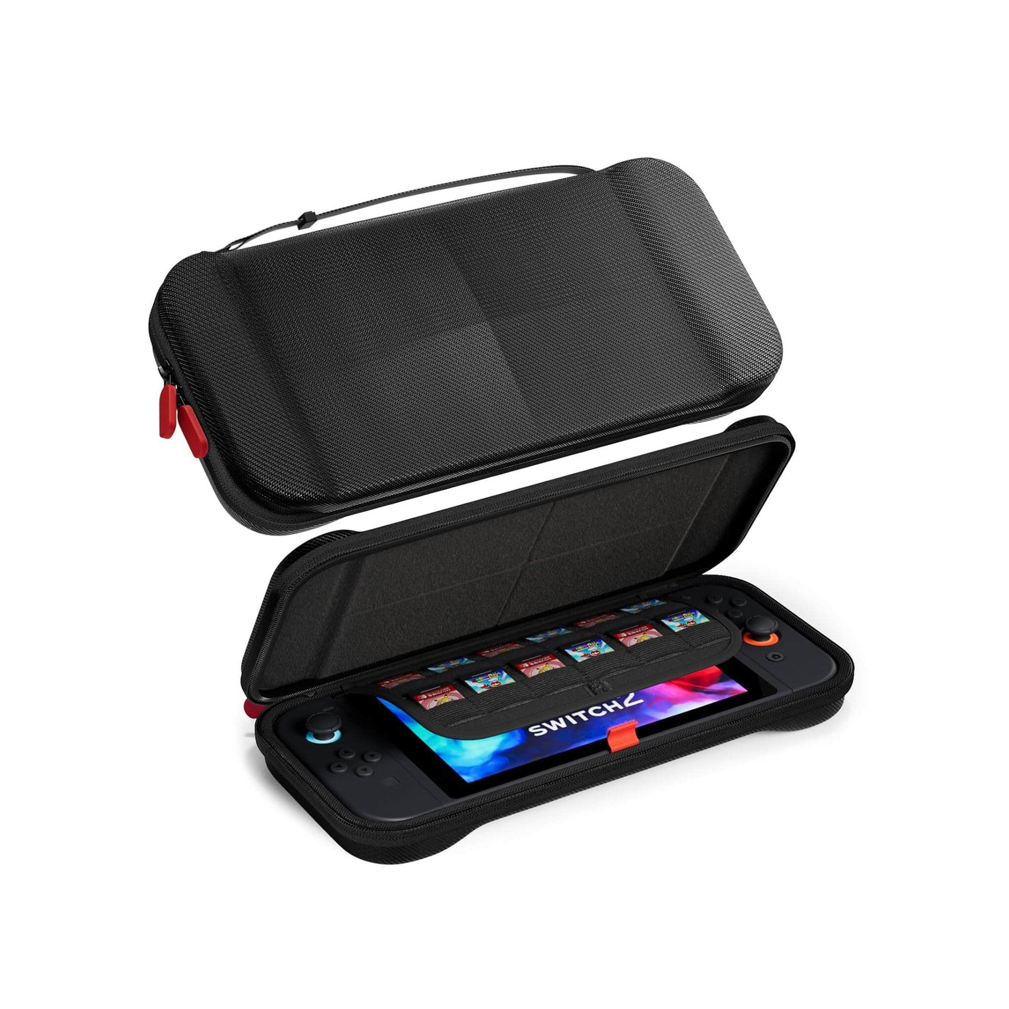 Nintendo Switch 2 Carrying CaseGray hard-shell zippered carrying case with Nintendo Switch 2 logo. Designed to protect the console and accessories during travel and storage. - image 3