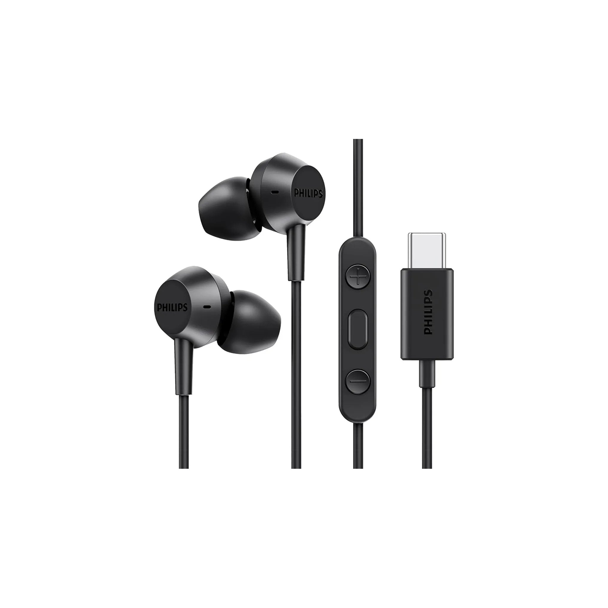Philips 5000 Series USB-C Wired EarbudsWired in-ear headphones with USB-C connector, built-in microphone, deep bass sound, multiple silicone ear tips, and inline controls. Open-box. - image 3