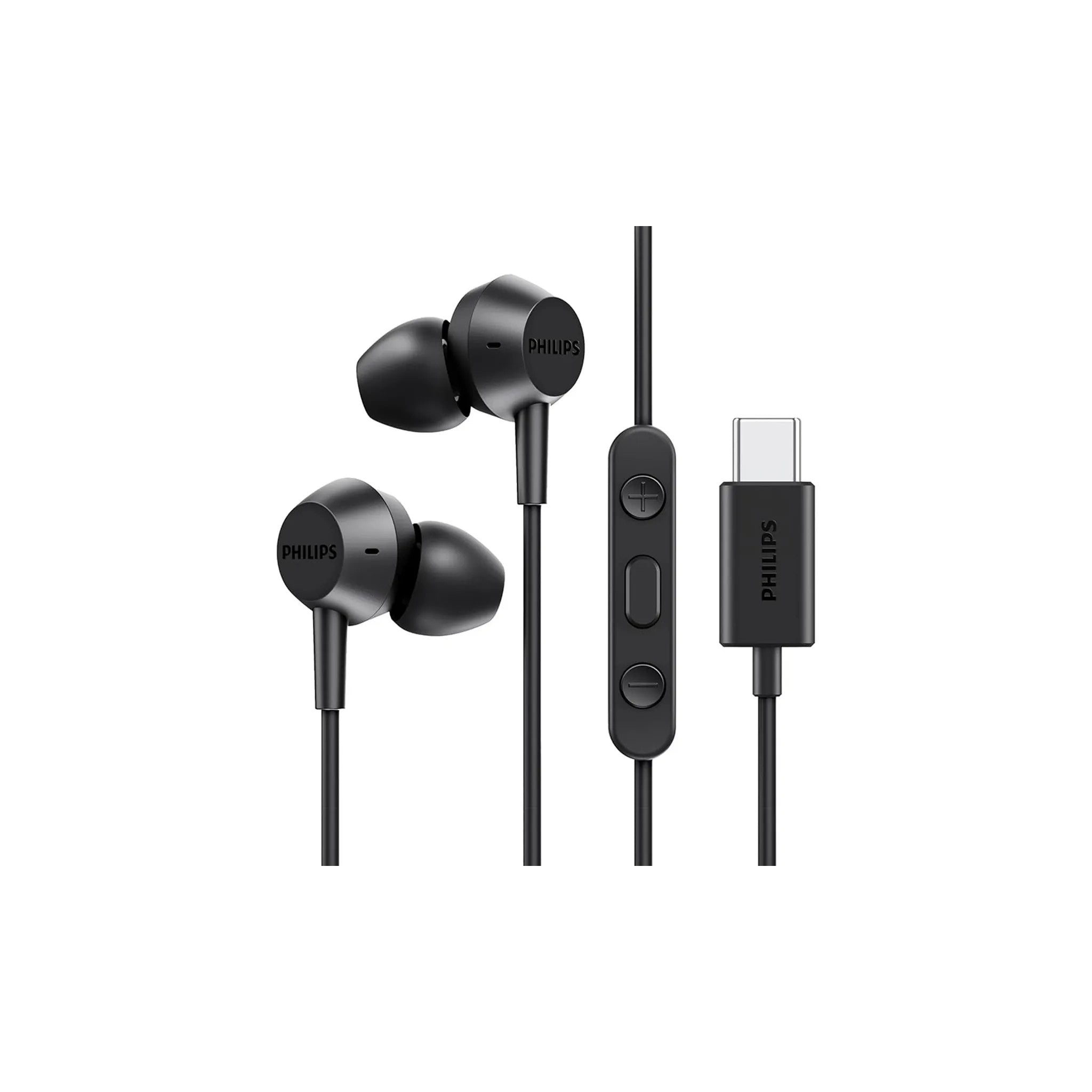 Philips 5000 Series USB-C Earbuds (Retail Package)Original retail box for Philips 5000 Series USB-C earbuds featuring bass sound, USB-C connectivity, and integrated microphone. - image 2