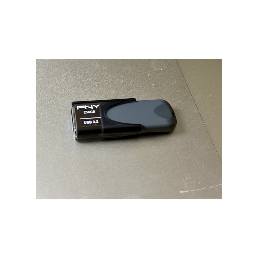 PNY 256GB USB 3.0 Flash Drive, black/gray slide design - image 3