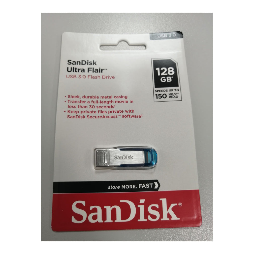 SanDisk Ultra Flair USB 3.0 Flash Drive 128gb 150 mb/s, Sleek durable and Metal Casing - image 2