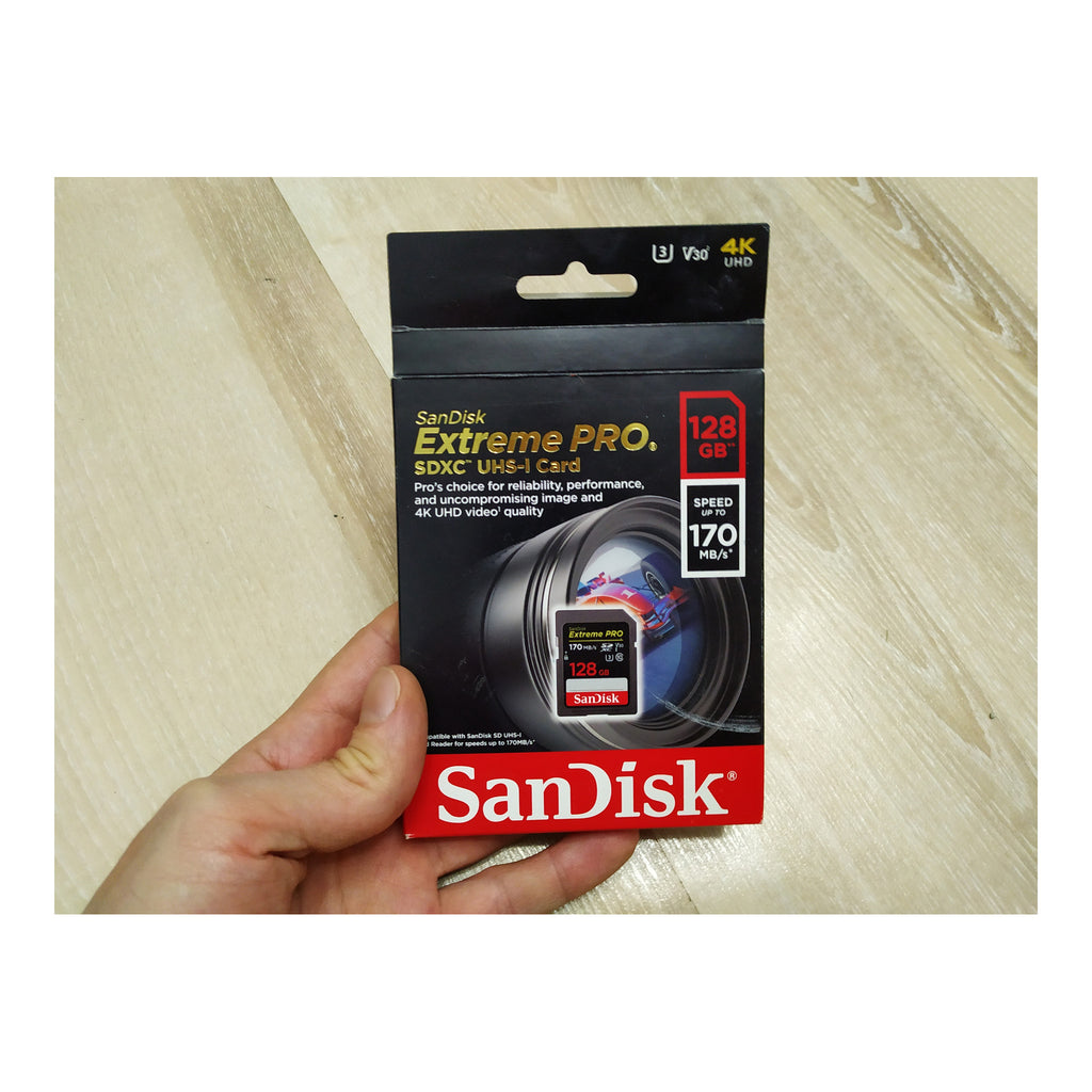 SanDisk Extreme PRO 128GB SDXC UHS-I Card, U3/V30, 4K UHD, up to 200MB/s read and 90MB/s write - image 1