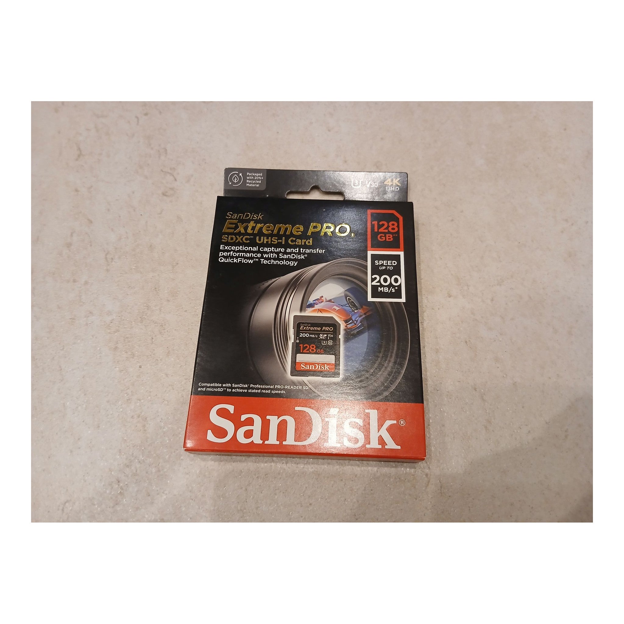 SanDisk Extreme PRO 128GB SDXC UHS-I Card, U3/V30, 4K UHD, up to 200MB/s read and 90MB/s write - image 3