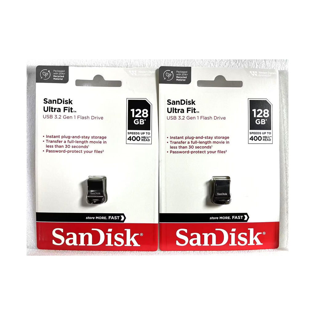 SanDisk Ultra Fit 128GB USB 3.2 Gen 1 Low-Profile Flash Drive, up to 400MB/s read - image 1