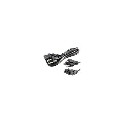 AC Power CordStandard 3-prong (NEMA 5-15P) to IEC C13 power cable compatible with desktop computers, monitors, printers, TVs, and other electronics. - image 1