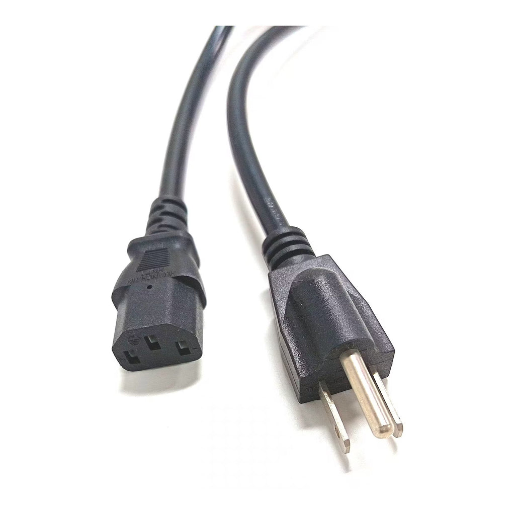 AC Power CordStandard 3-prong (NEMA 5-15P) to IEC C13 power cable compatible with desktop computers, monitors, printers, TVs, and other electronics. - image 2