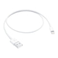 USB-A to Lightning Cable 6 FT White Standard USB-A to Lightning charging and sync cable for Apple iPhone, iPad, AirPods, and other Lightning devices. Flexible, reliable construction. - image 1