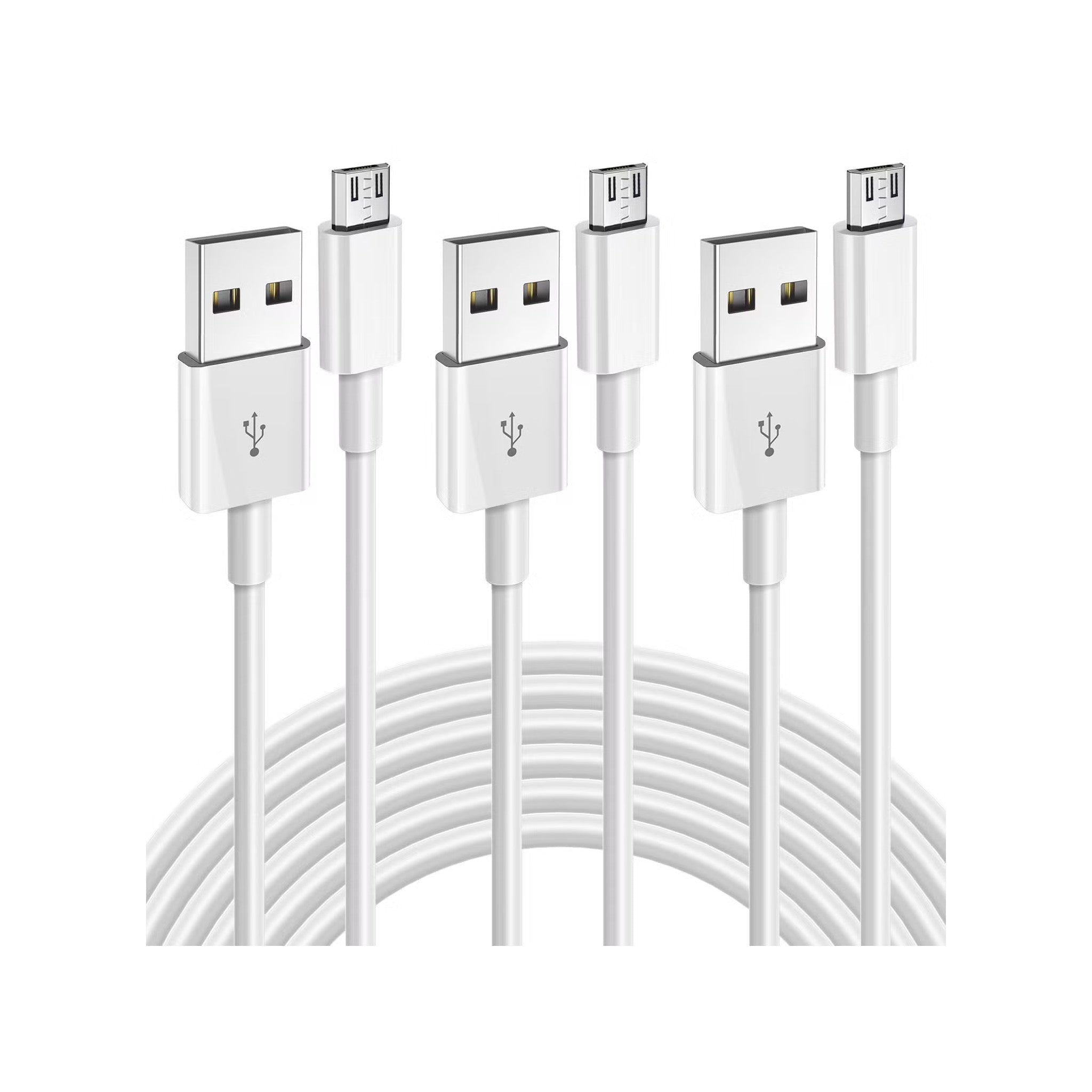 USB-A to Lightning Cable 6 FT White Standard USB-A to Lightning charging and sync cable for Apple iPhone, iPad, AirPods, and other Lightning devices. Flexible, reliable construction. - image 2