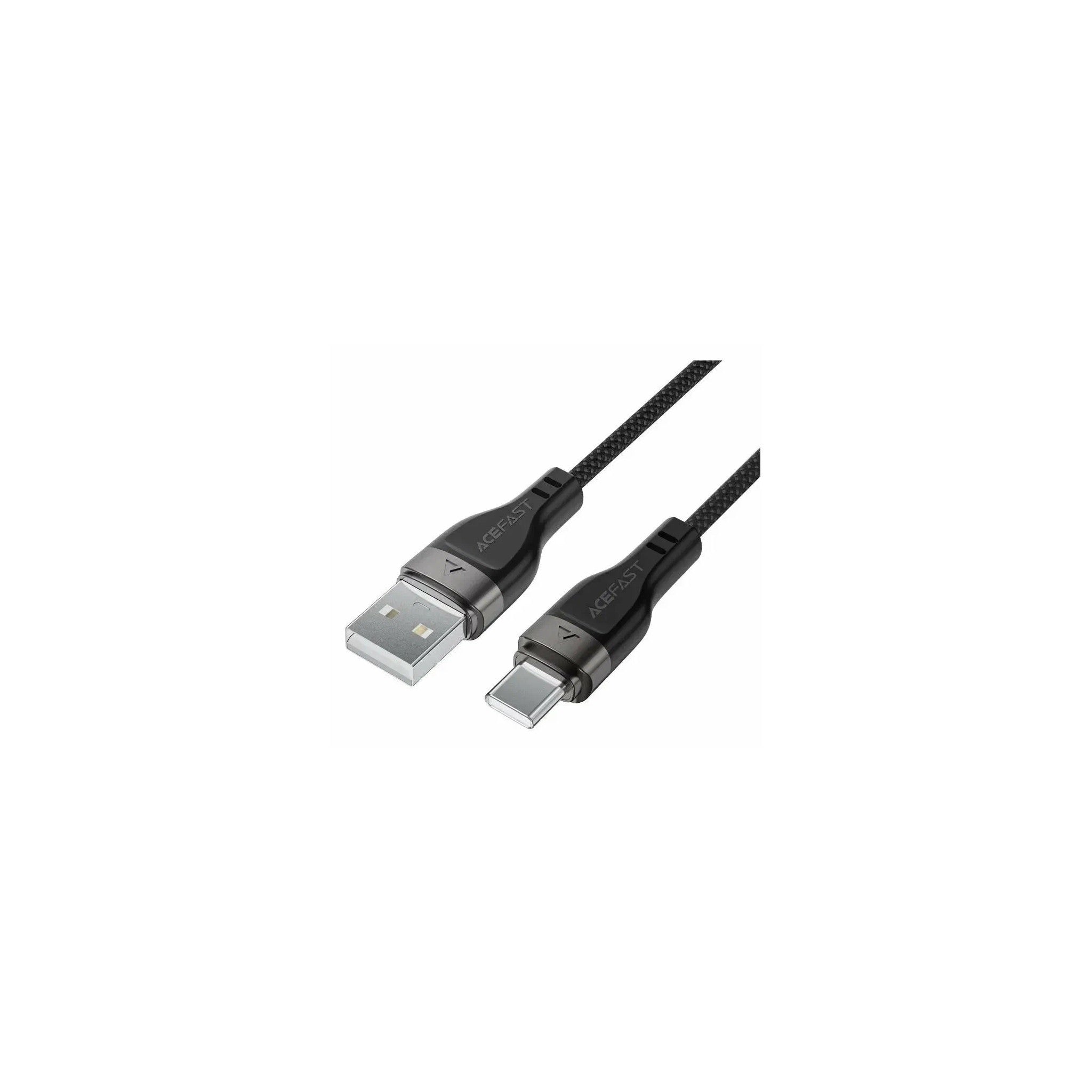 USB-A to USB-C Charging/Data Cable Black - image 2