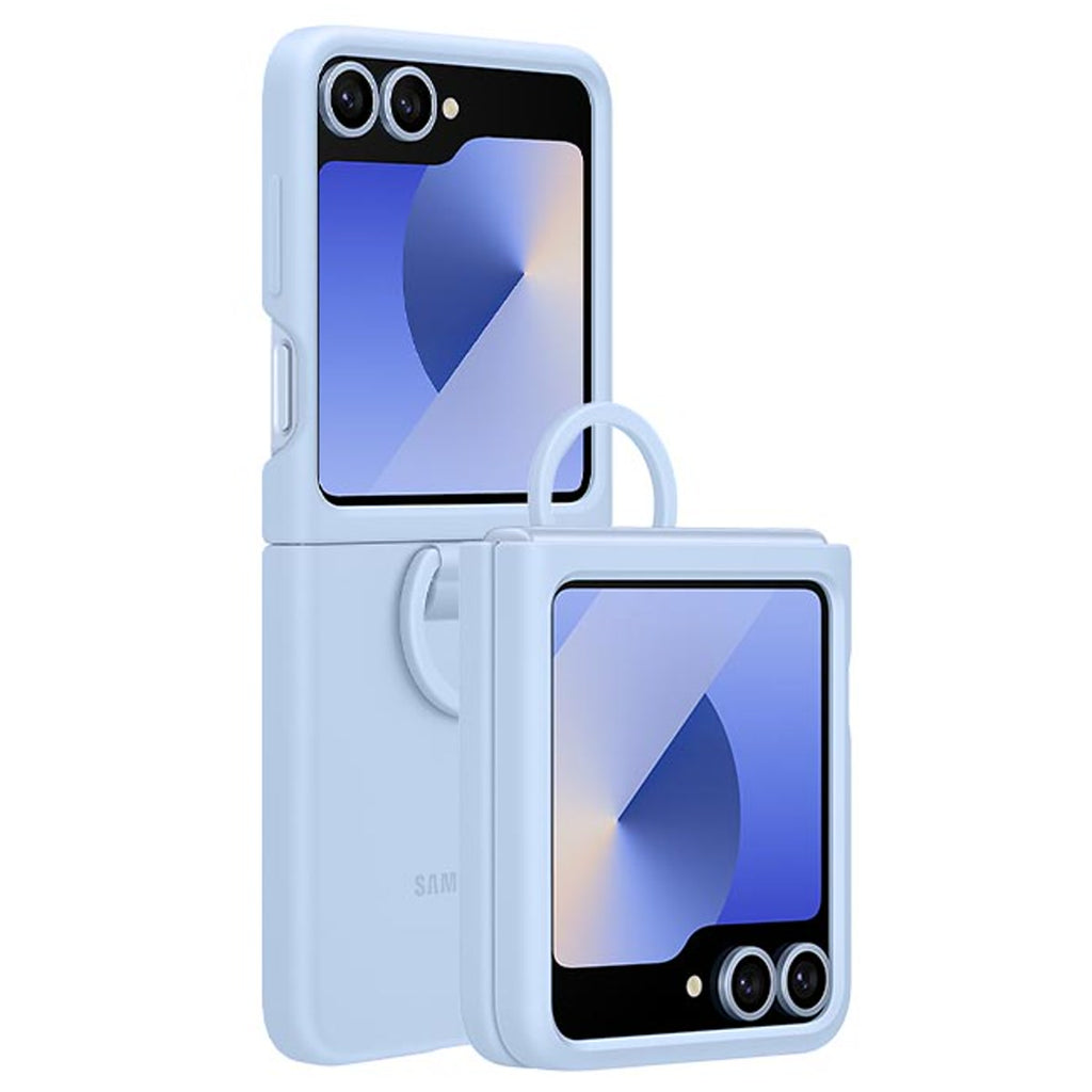 Samsung Galaxy Z Flip6 Silicone Case with Ring - Blue - product view 1