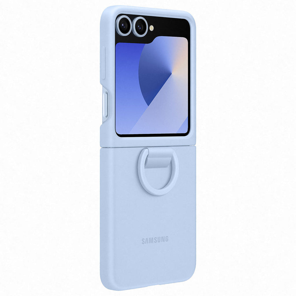 Samsung Galaxy Z Flip6 Silicone Case with Ring - Blue - product view 3