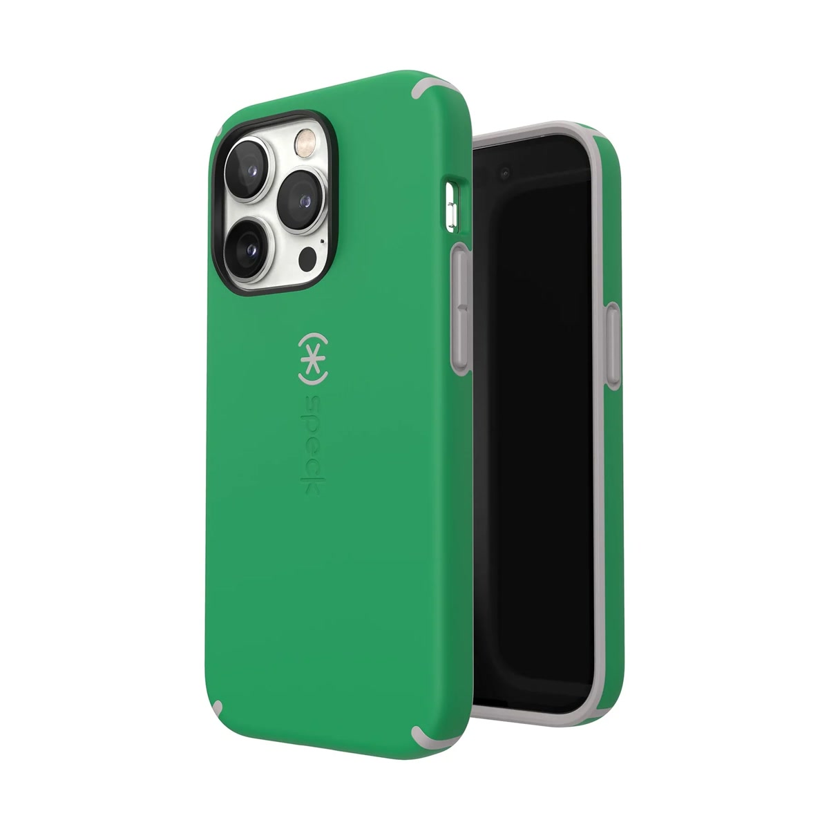 Speck CandyShell Pro Case for iPhone 14 Pro - Renew Green / Sweater Grey - product view 1
