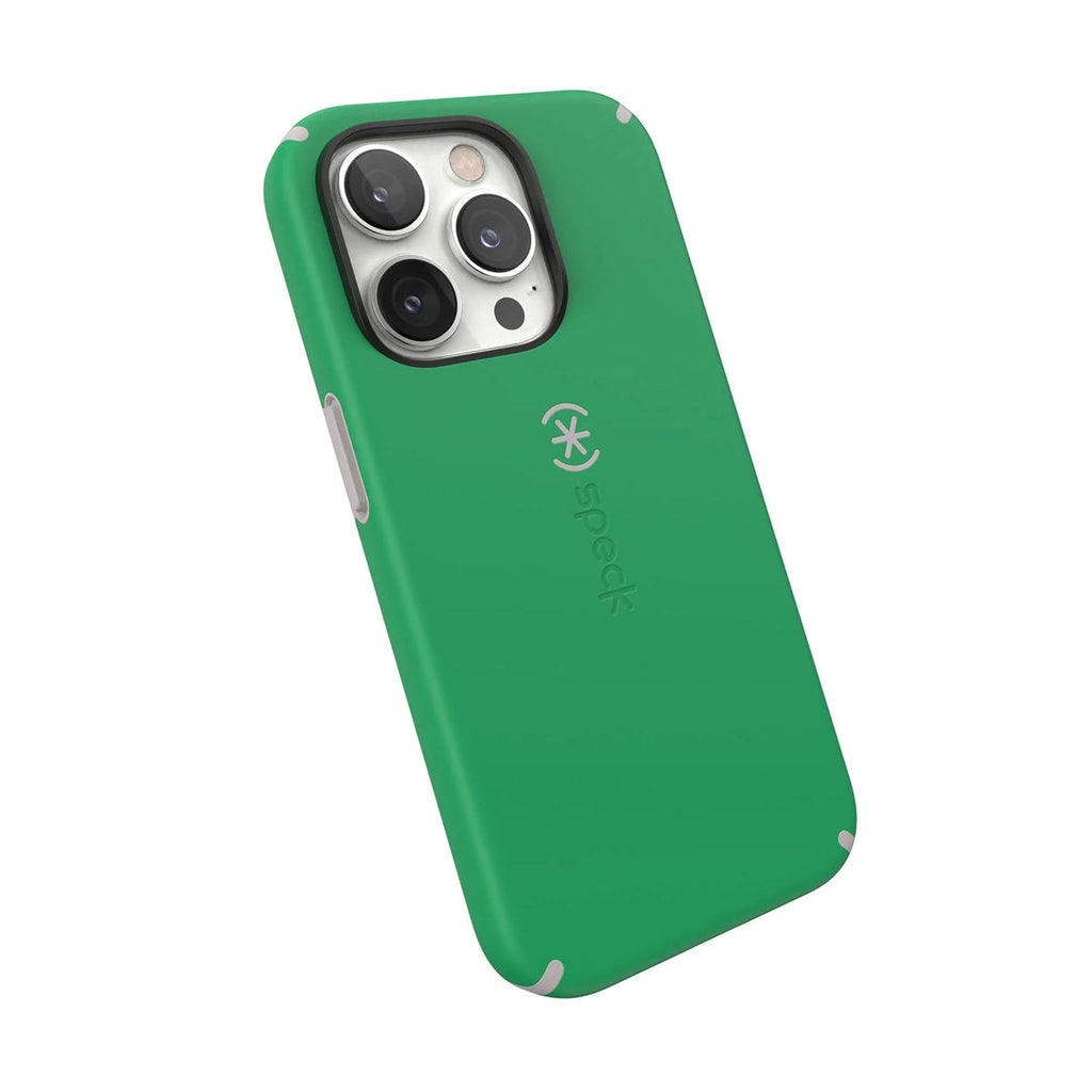 Speck CandyShell Pro Case for iPhone 14 Pro - Renew Green / Sweater Grey - product view 2
