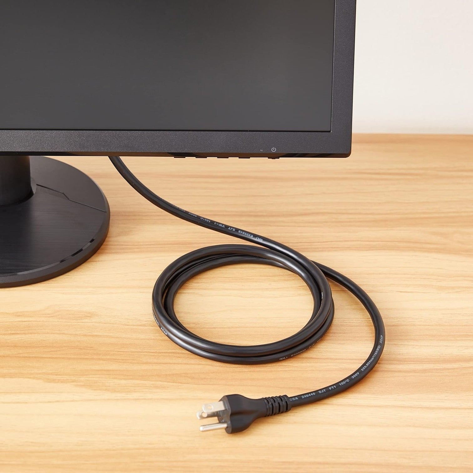 Amazon Basics PC Power Cord, 6 feet, AC Power Cord